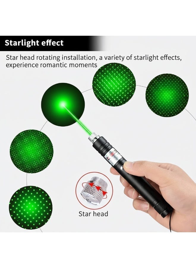Rechargeable Green Light Pointer, Long Range Beam with Safety Key Lock, USB Charging, Green Dot Light for Presentation, Teaching, Outdoor Use & Cat Toy - Image 5